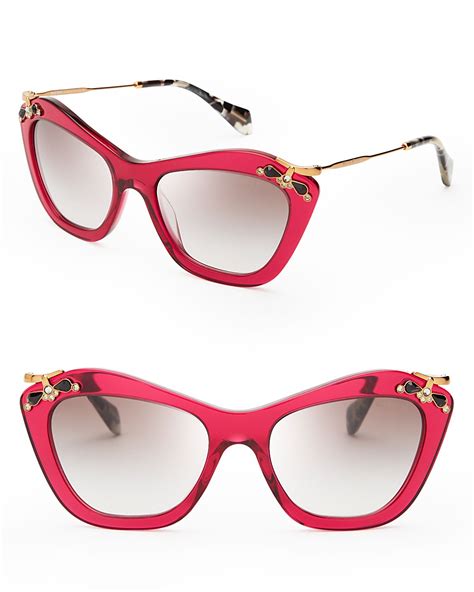 miu miu transparent cat eye sunglasses|Miu Miu glasses.